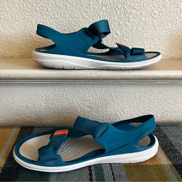 Crocs Womens Swiftwater Expedition Sport Sandals Teal Size 7 Outdoor Water - Picture 3 of 12
